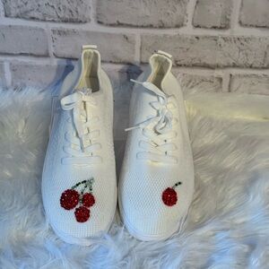 🍒 Cherry Sparkle Sneakers – Size 9 🍒  Custom collection
